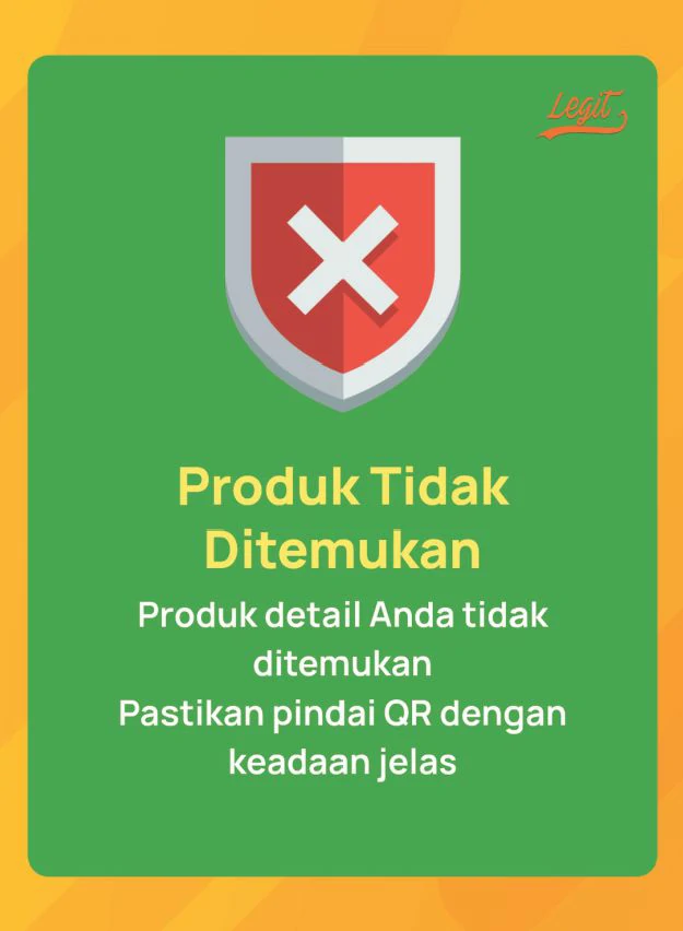TIDAK DITEMUKAN! Kode tidak terdaftar dalam sistem kami, diduga palsu. Segera hubungi kontak kami untuk pelaporan dan konfirmasi